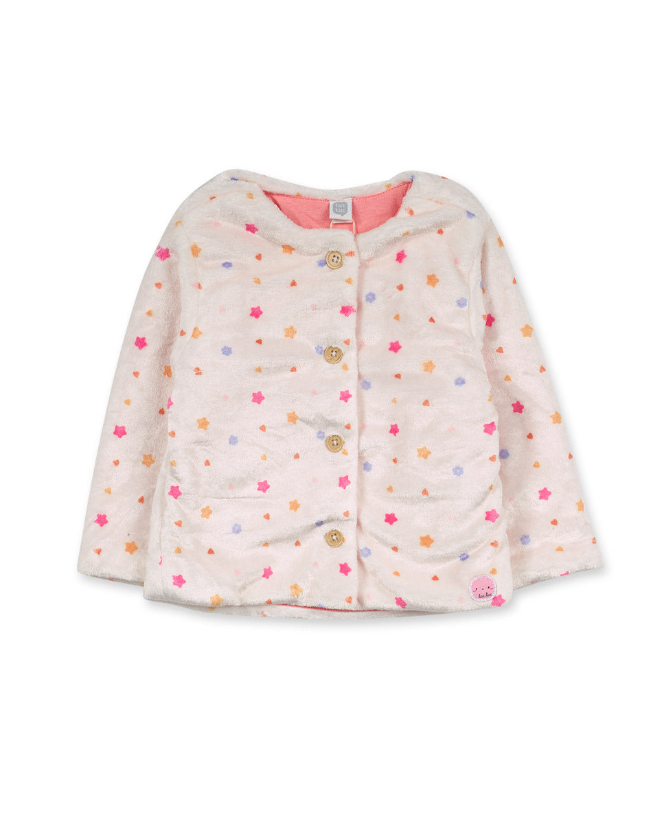 Parka pelo blanco niña Happy Cookies