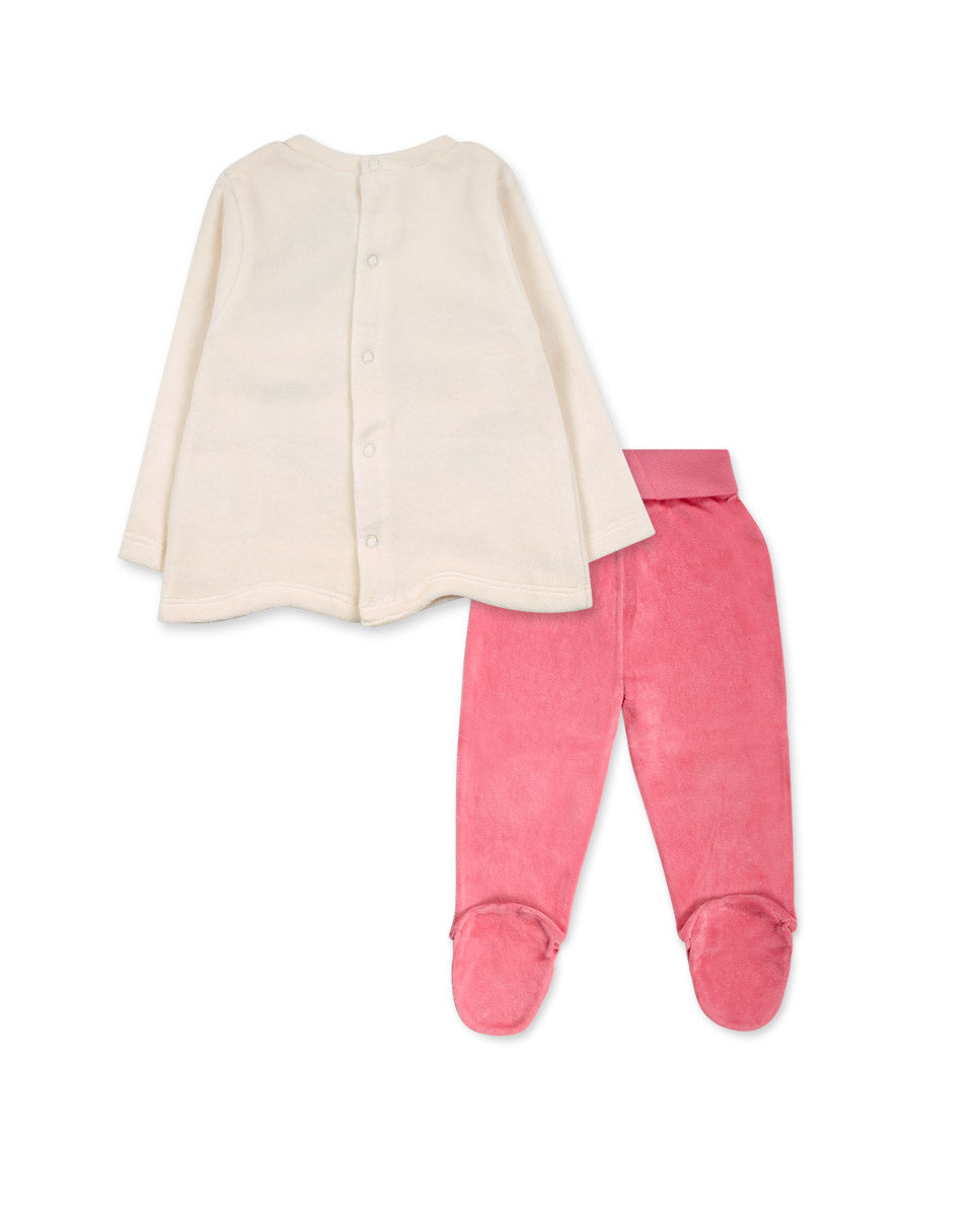 Conjunto tundosado rosa niña Happy Cookies