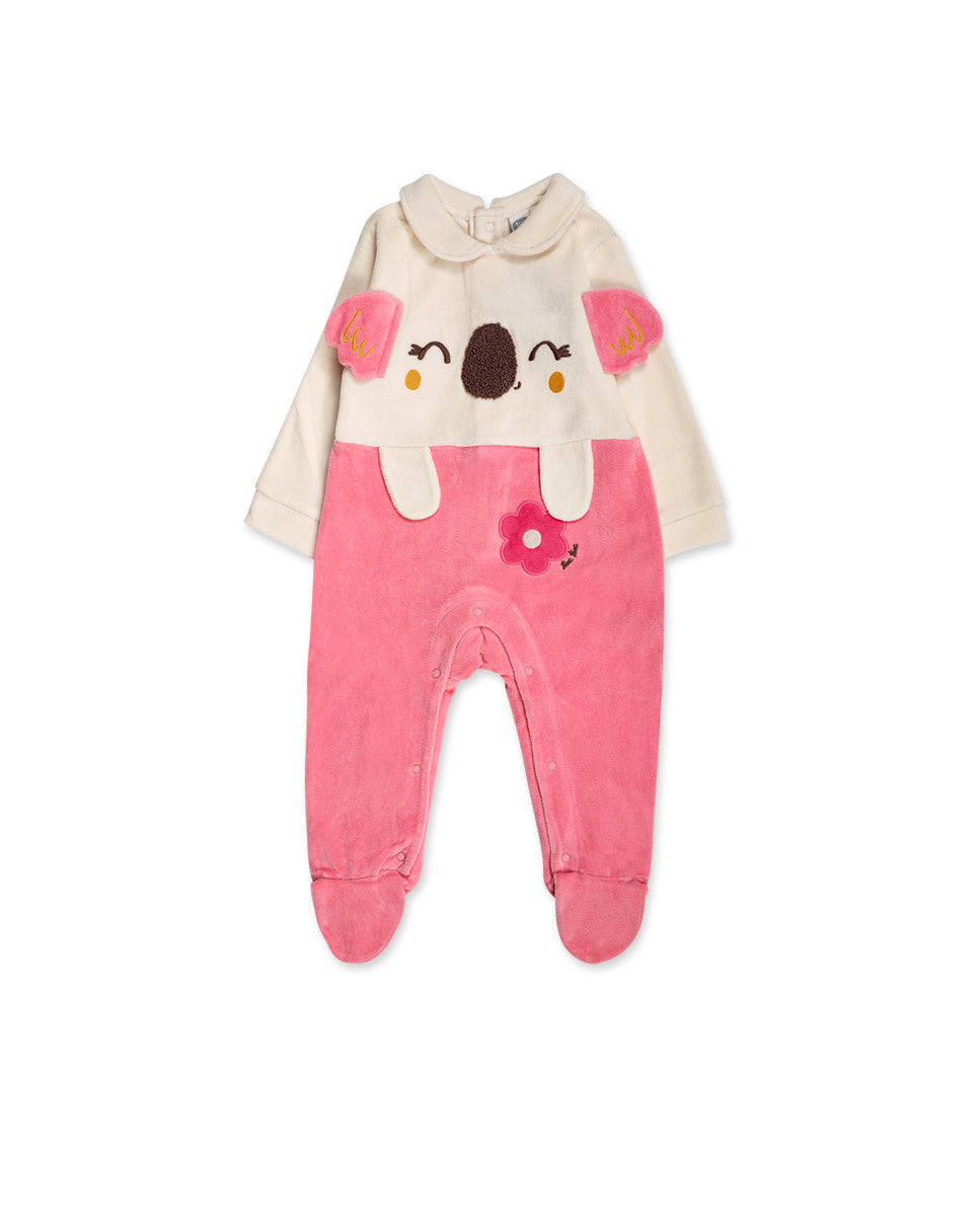 Pelele tundosado rosa niña Happy Cookies