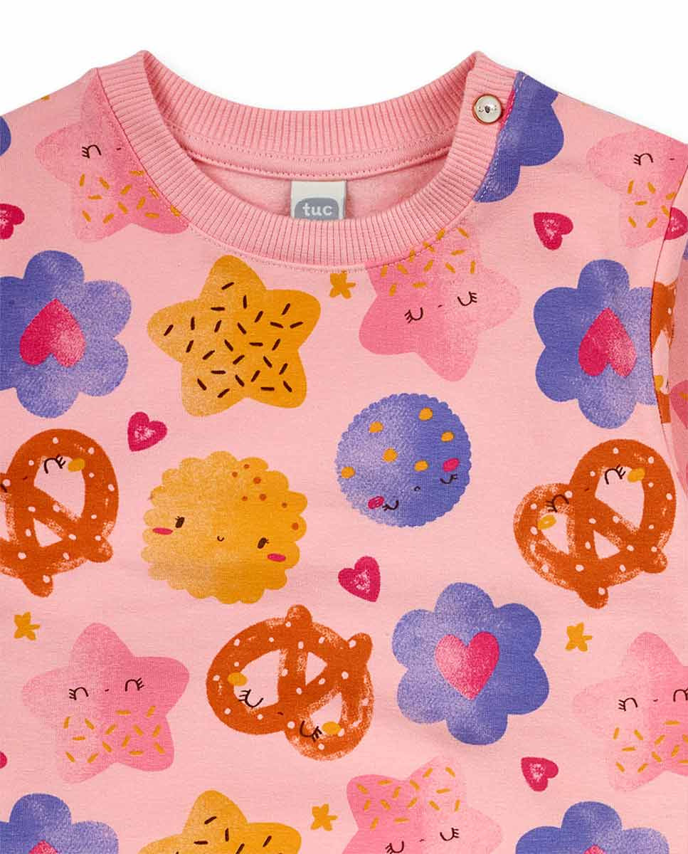 Conjunto felpa punto rosa niña Happy Cookies