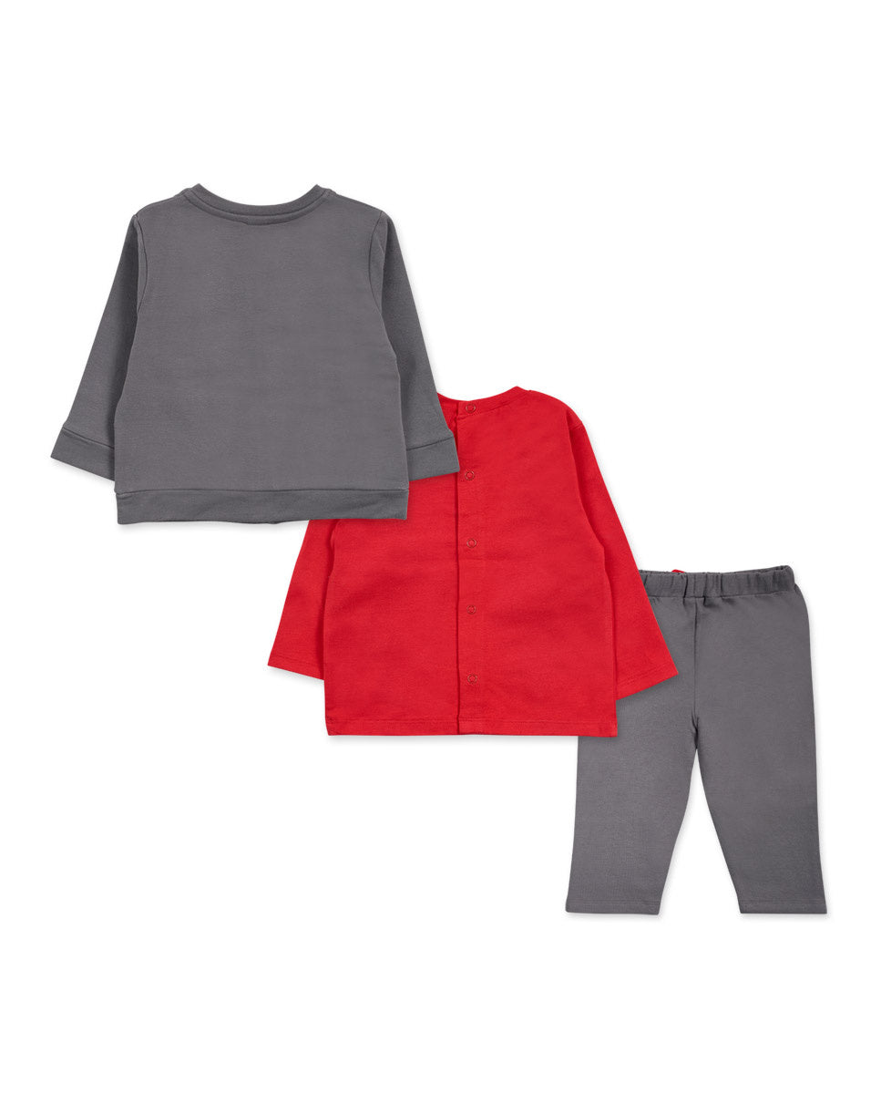 Conjunto felpa punto rojo niño P'tit Zoo