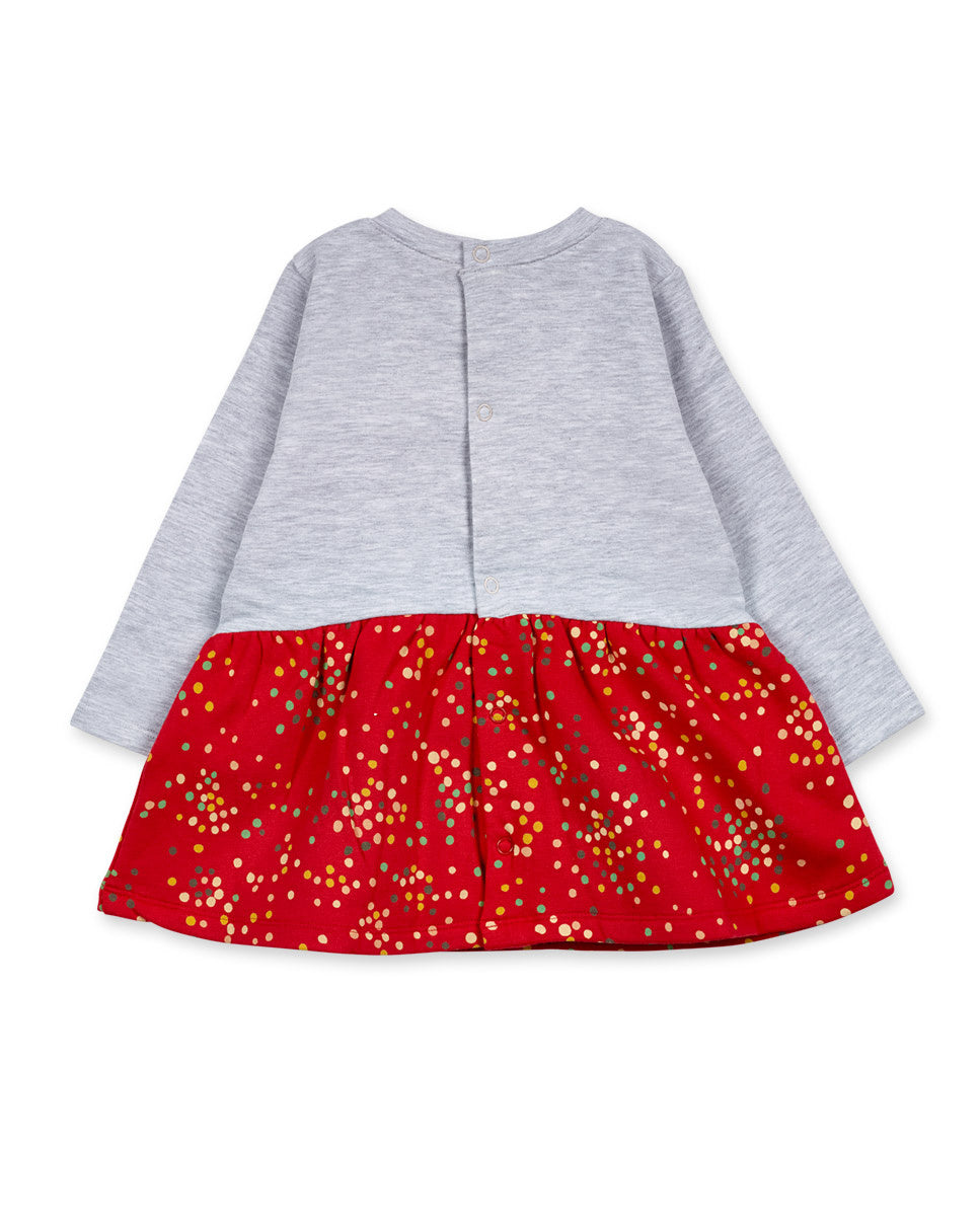 Vestido felpa rojo niña P'tit Zoo