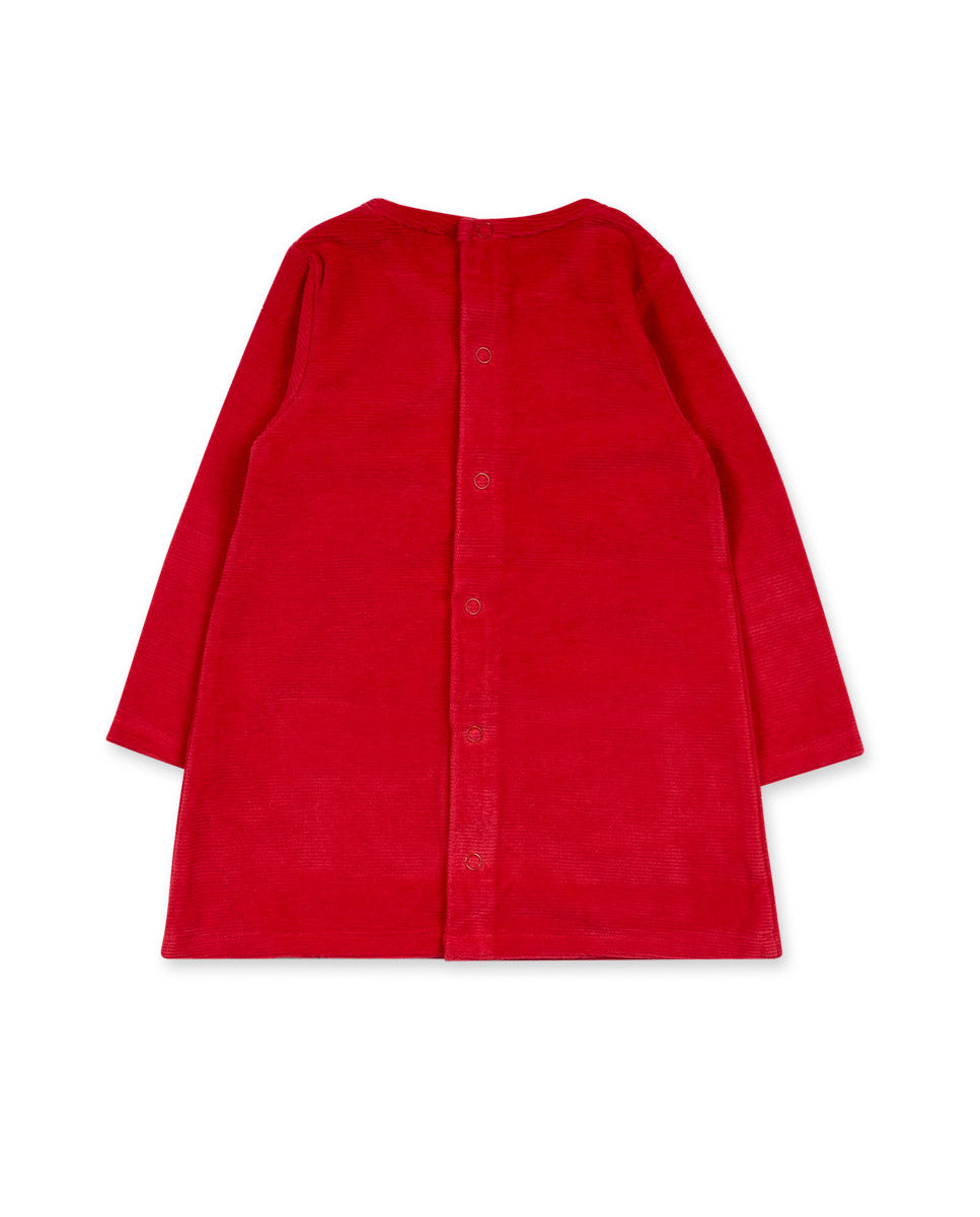 Vestido punto rojo niña P'tit Zoo