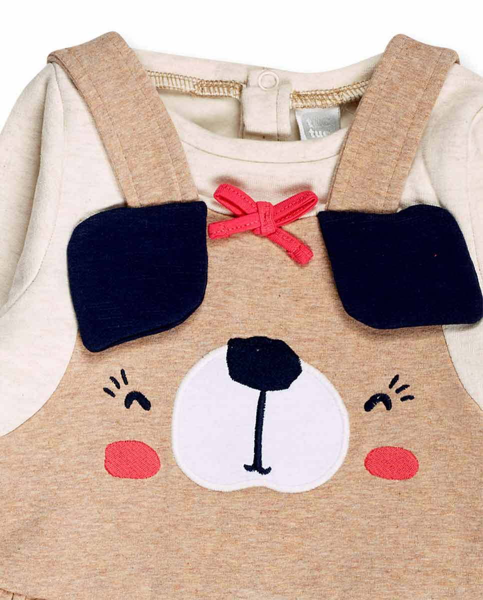 Vestido punto beige niña Pugs Life