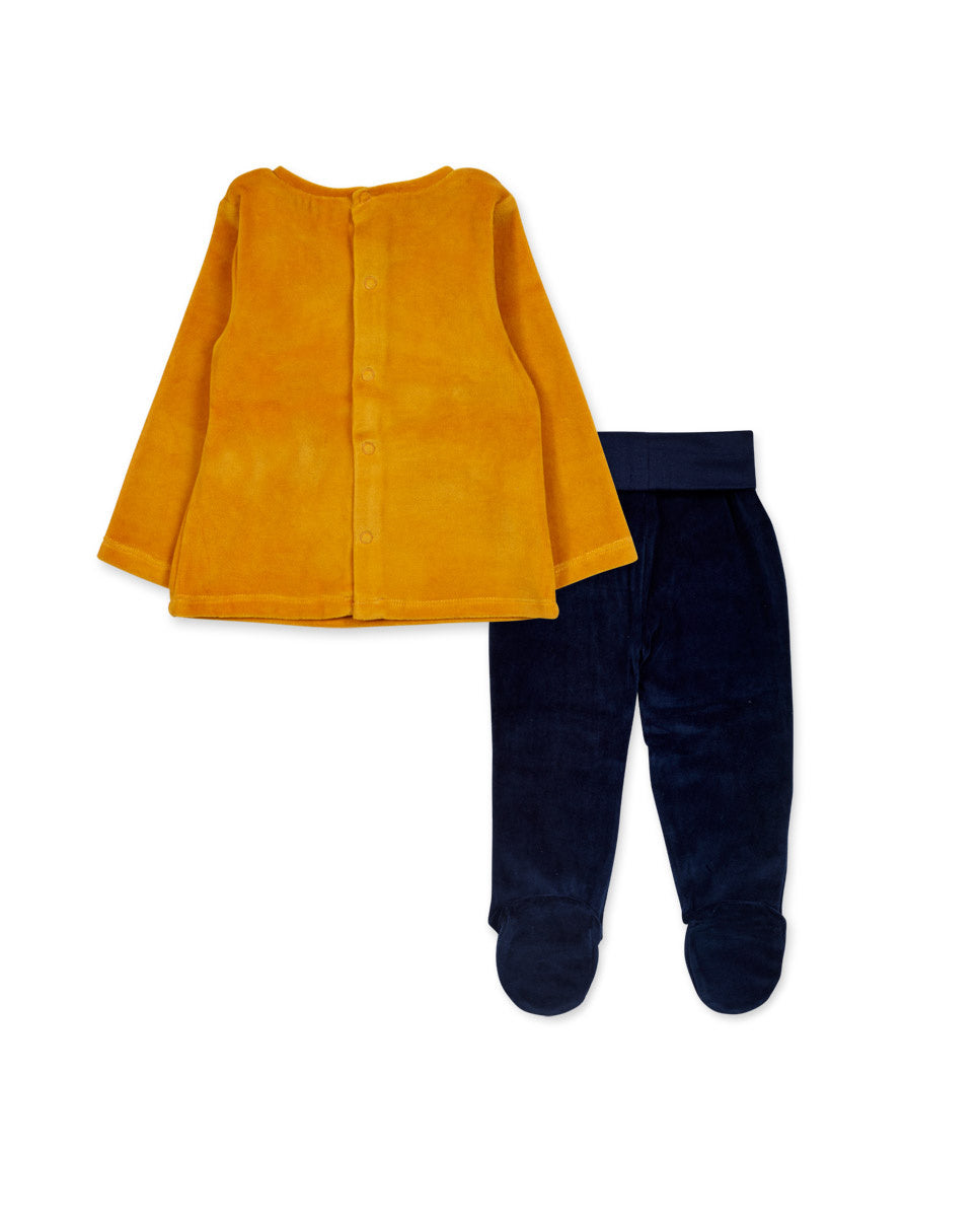 Conjunto tundosado amarillo niña Pugs Life