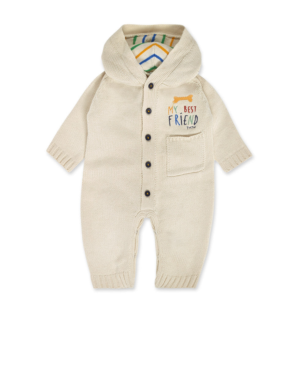 Pelele tricot beige niño Pugs Life
