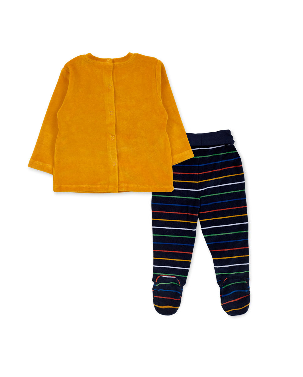 Conjunto tundosado amarillo niño Pugs Life