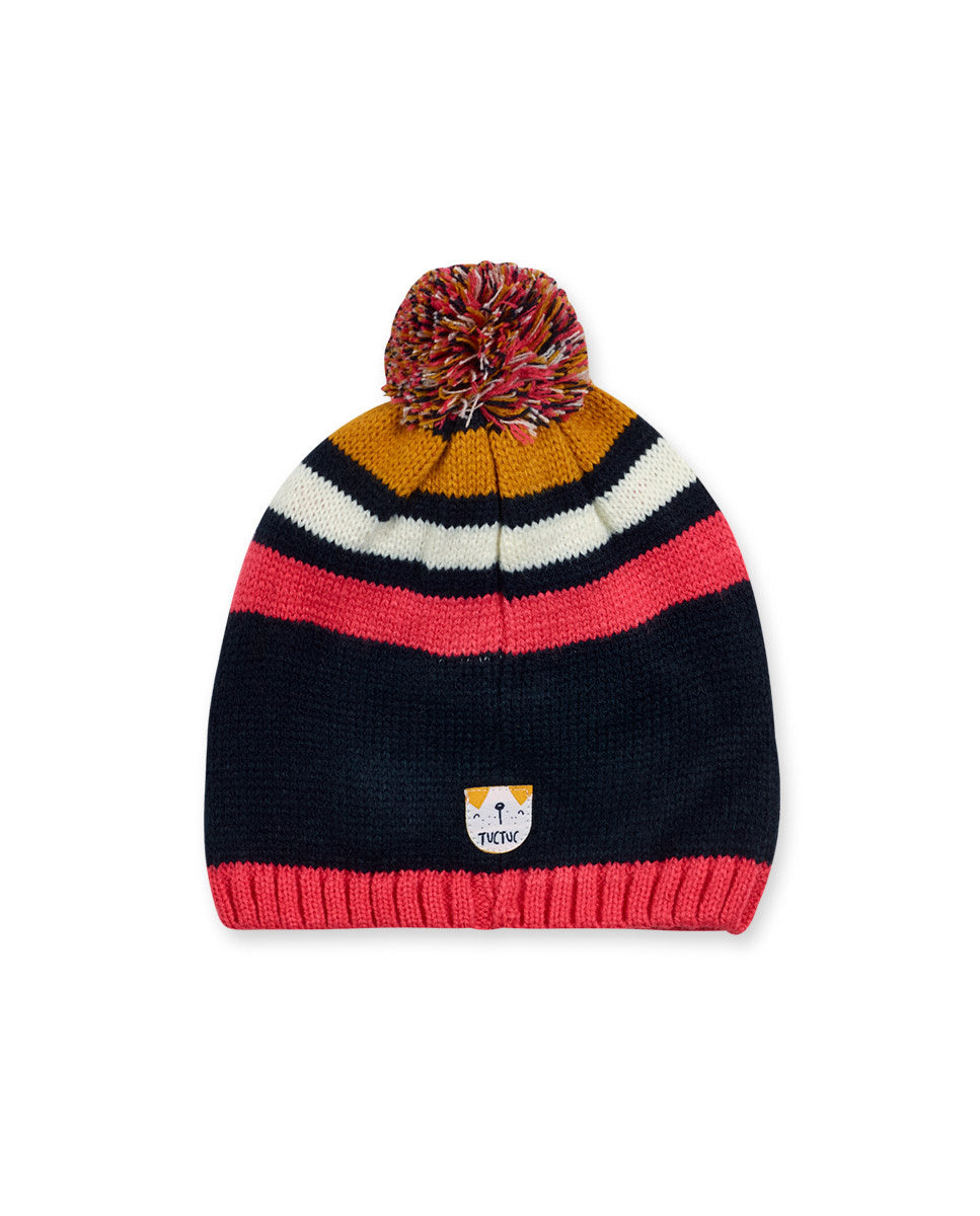 Gorro tricot azul niña Pugs Life