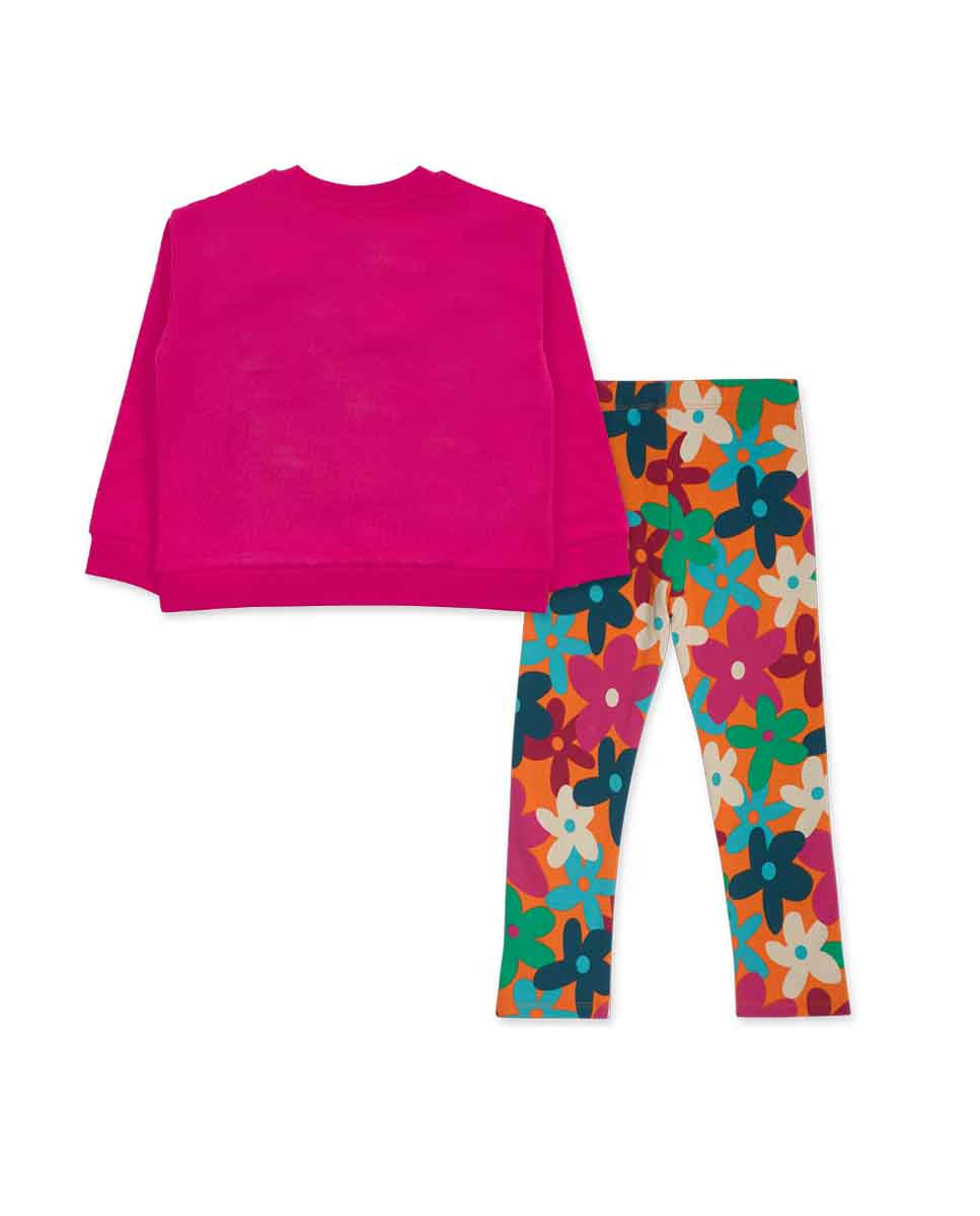 Conjunto felpa rosa niña Trecking Time
