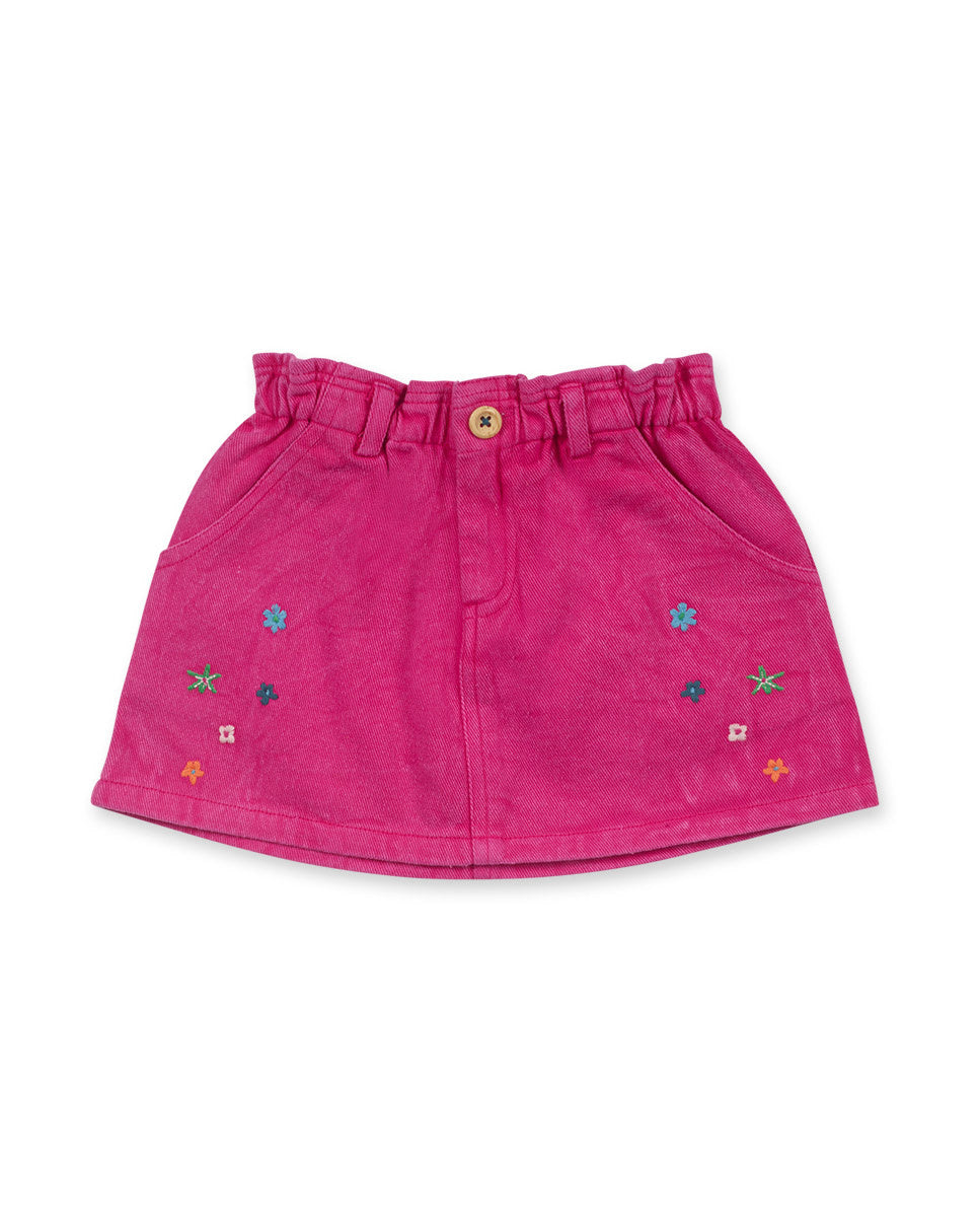 Falda plana rosa niña Trecking Time