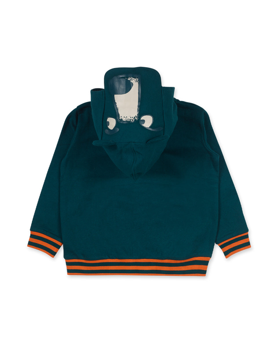 Chaqueta felpa verde niño Trecking Time