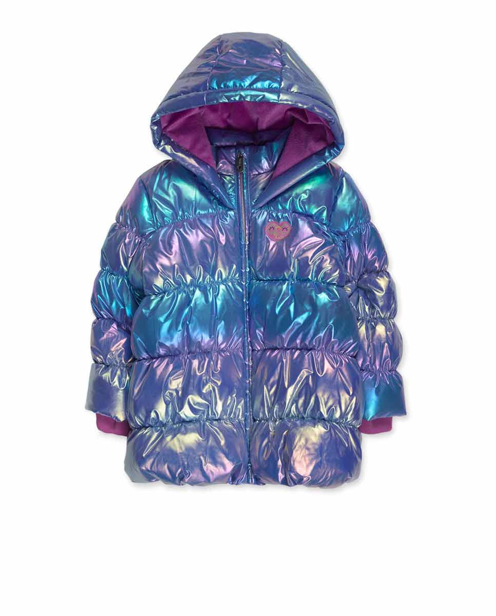Parka acolchada azul lila niña Robot Maker