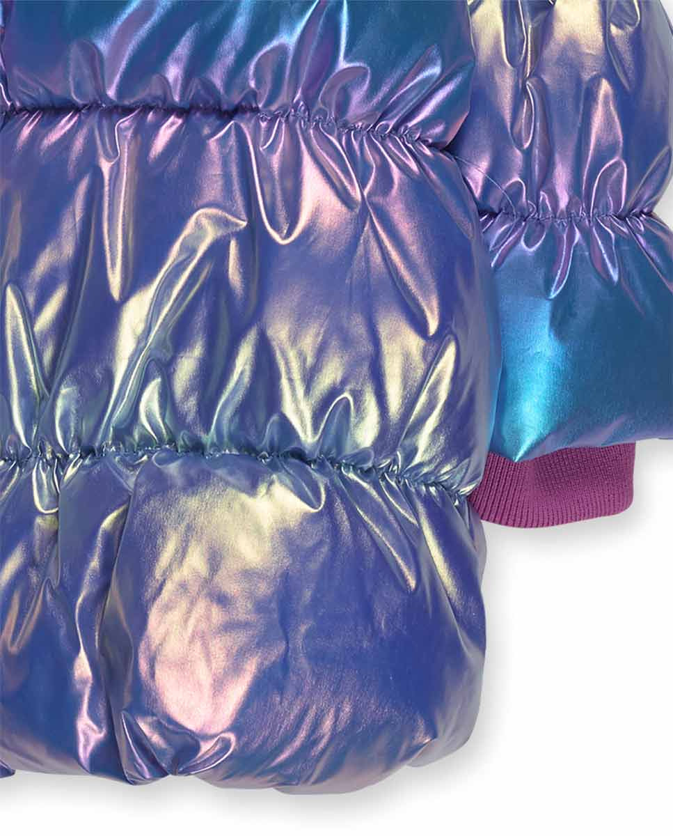 Parka acolchada azul lila niña Robot Maker