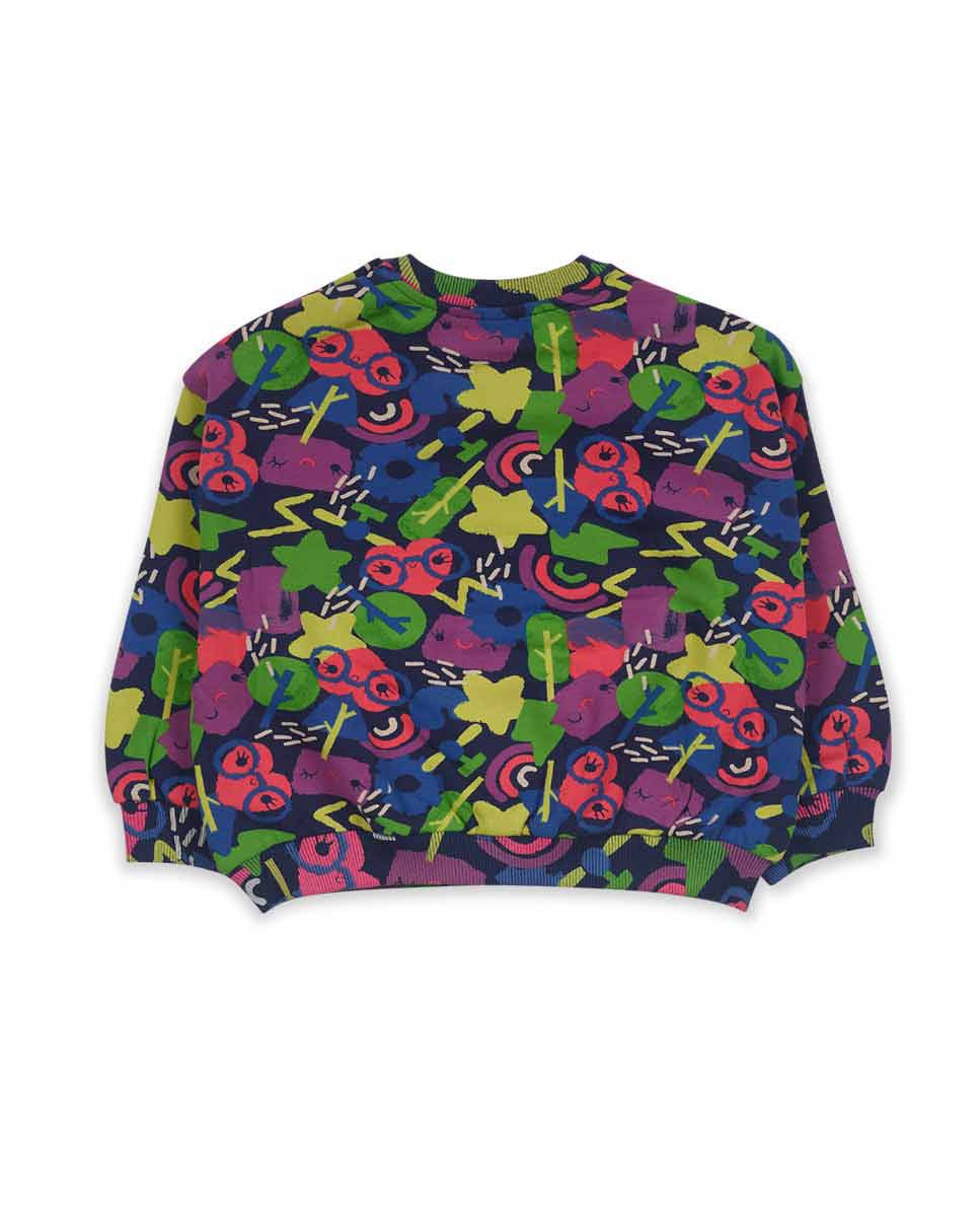 Sudadera felpa negro niña Robot Maker