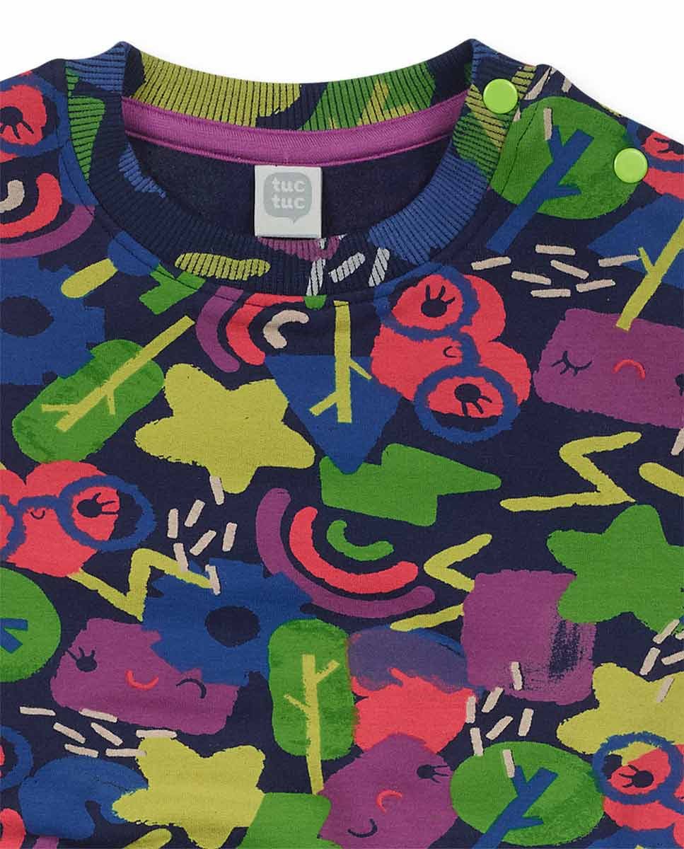 Sudadera felpa negro niña Robot Maker