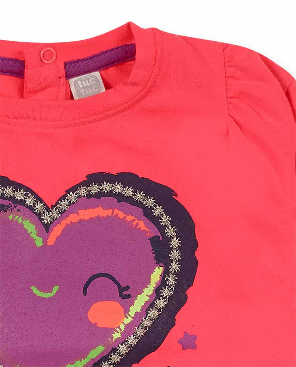 Camiseta punto lila niña Robot Maker