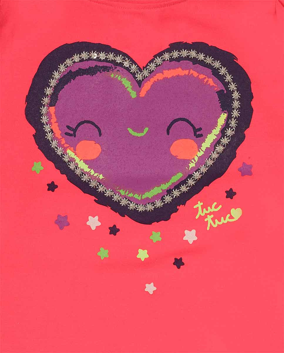 Camiseta punto lila niña Robot Maker