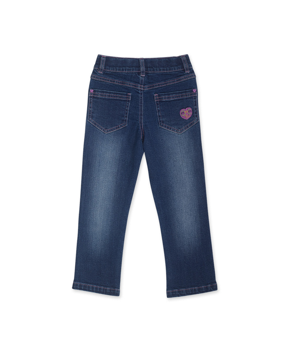 Pantalón denim azul niña Robot Maker