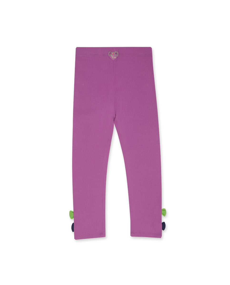 Legging punto lila de niña Robot Maker