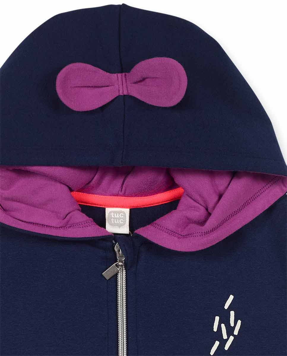 Chaqueta felpa azul niña Robot Maker