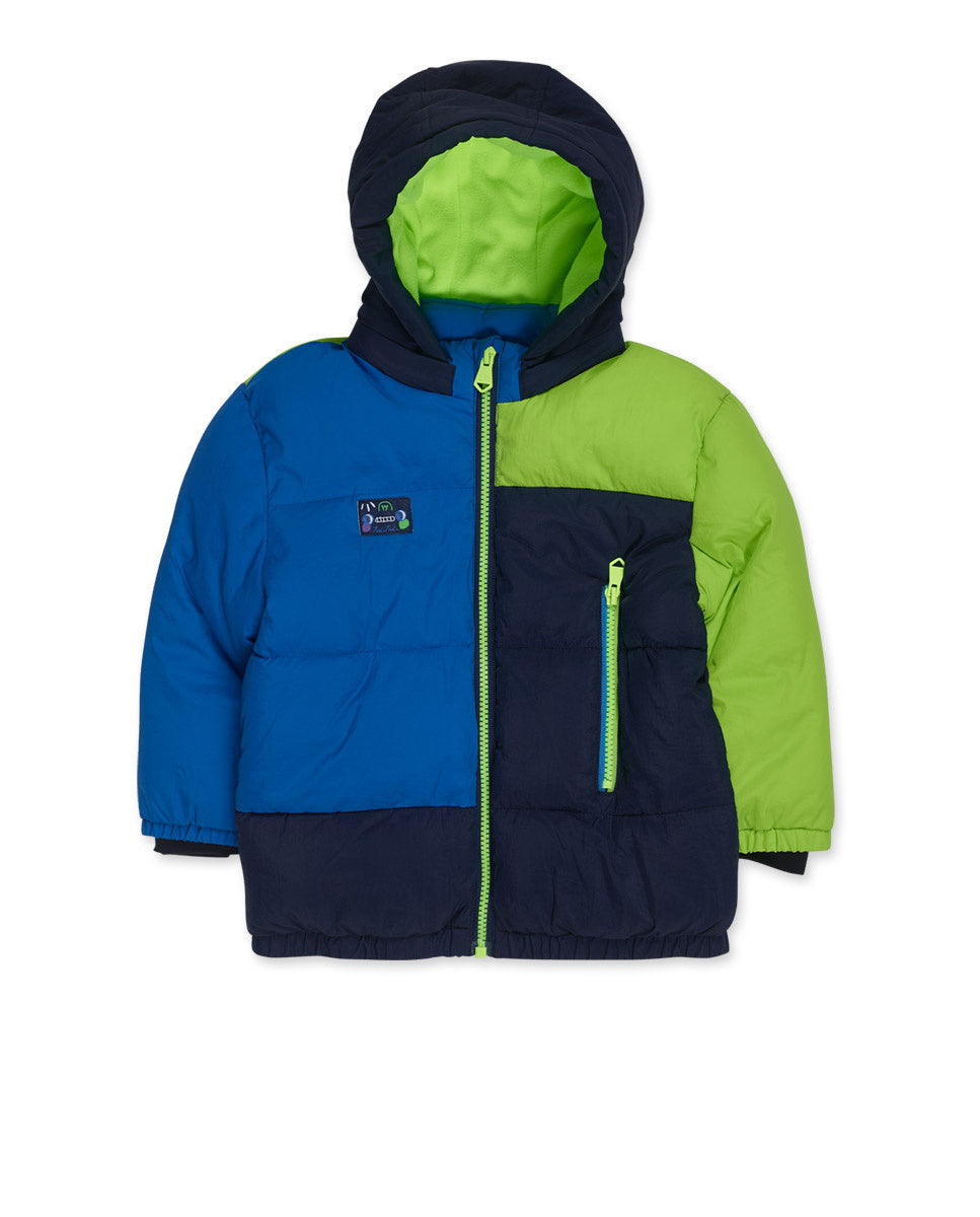 Parka acolchada azul de niño Robot Maker