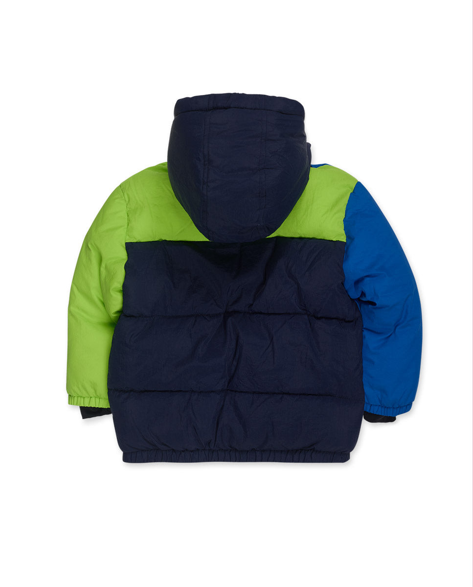 Parka acolchada azul de niño Robot Maker