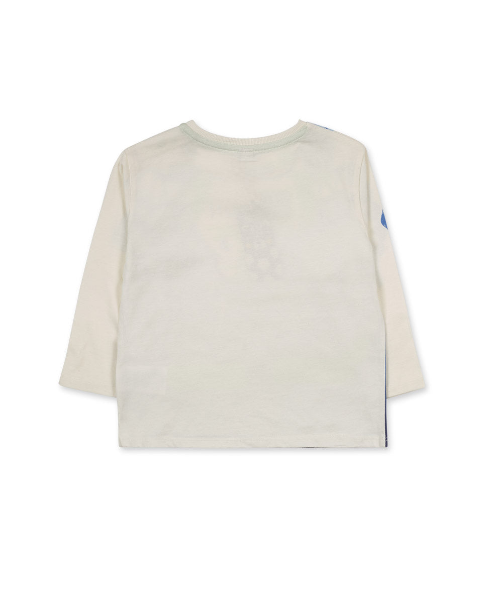 Camiseta punto blanco niño Robot Maker