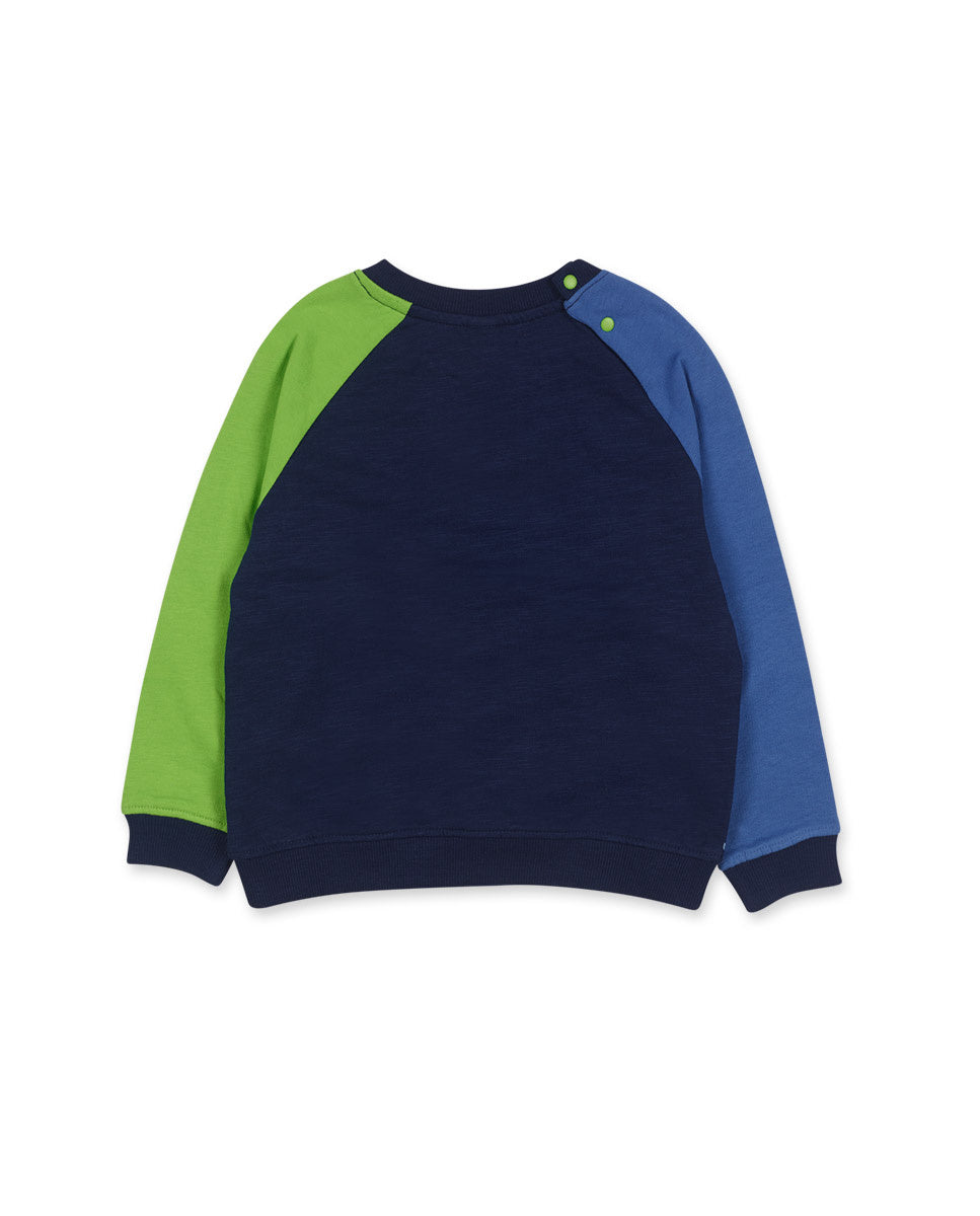 Sudadera felpa azul de niño Robot Maker