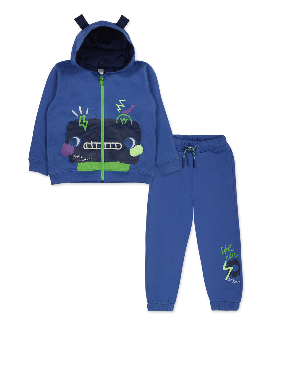 Conjunto felpa azul niño Robot Maker