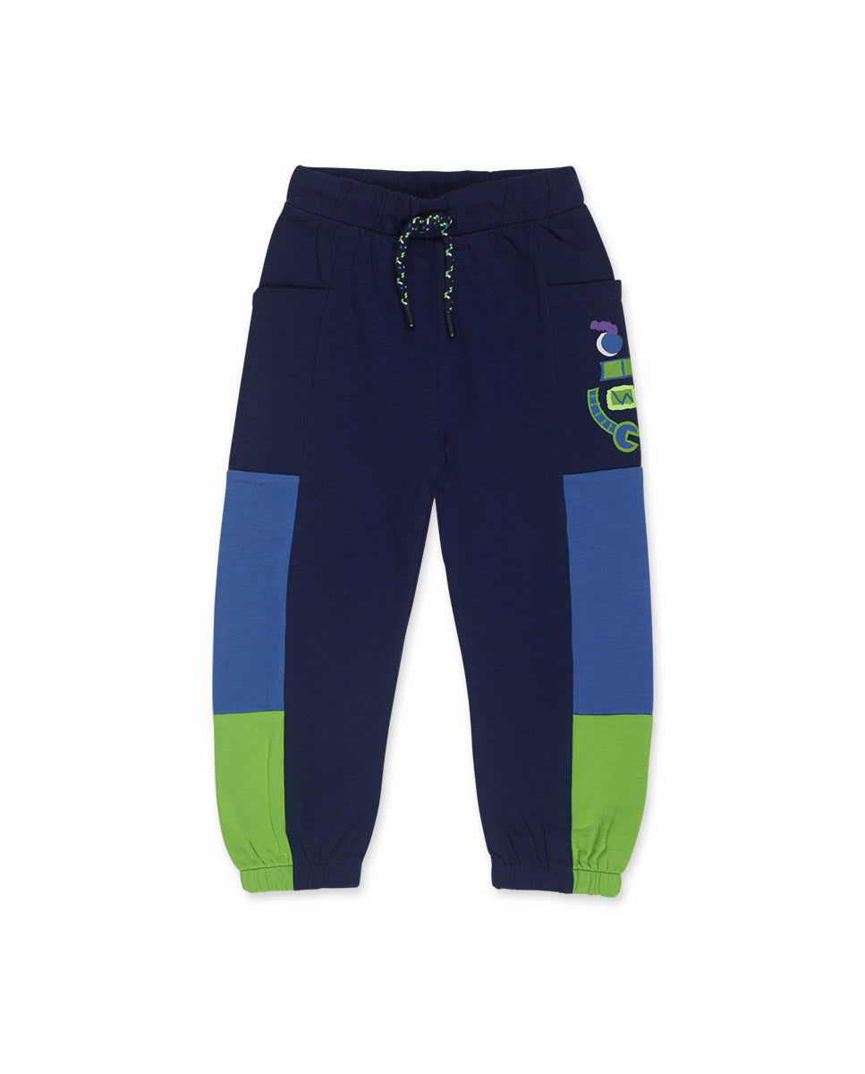 Pantalón felpa azul niño Robot Maker