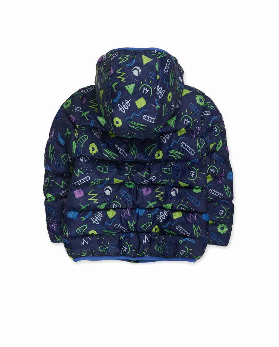 Parka acolchada azul niño Robot Maker