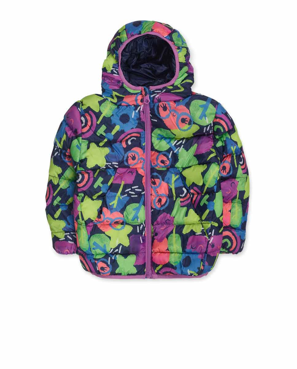 Parka acolchada rosa niña Robot Maker