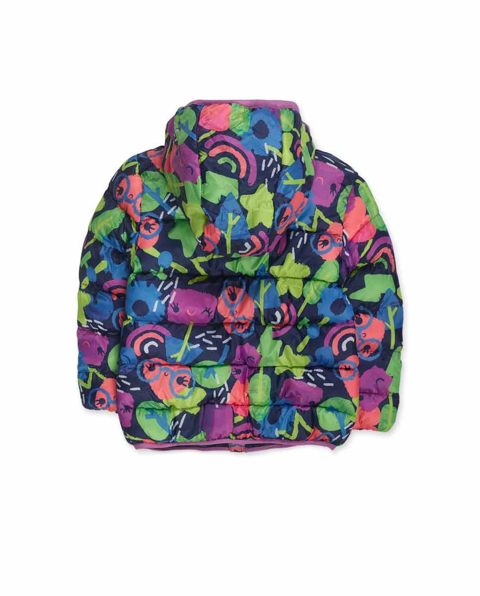 Parka acolchada rosa niña Robot Maker