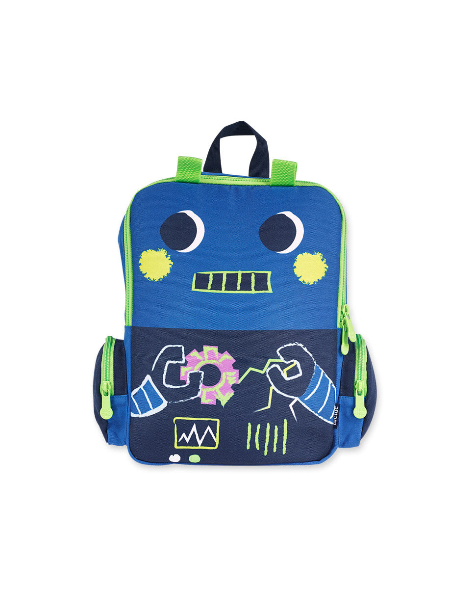 Mochila azul niño Robot Maker