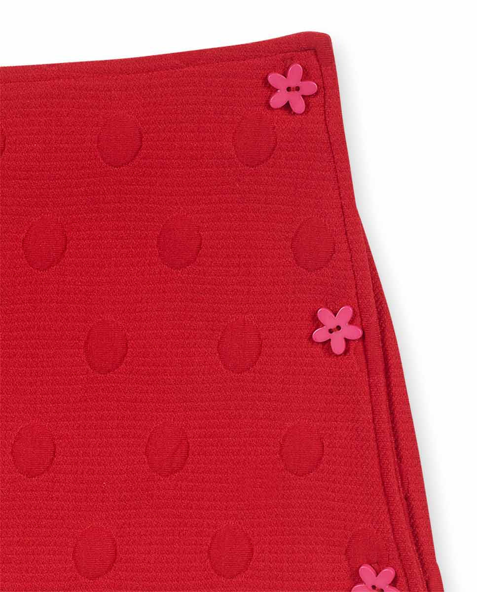 Falda punto rojo niña Besties