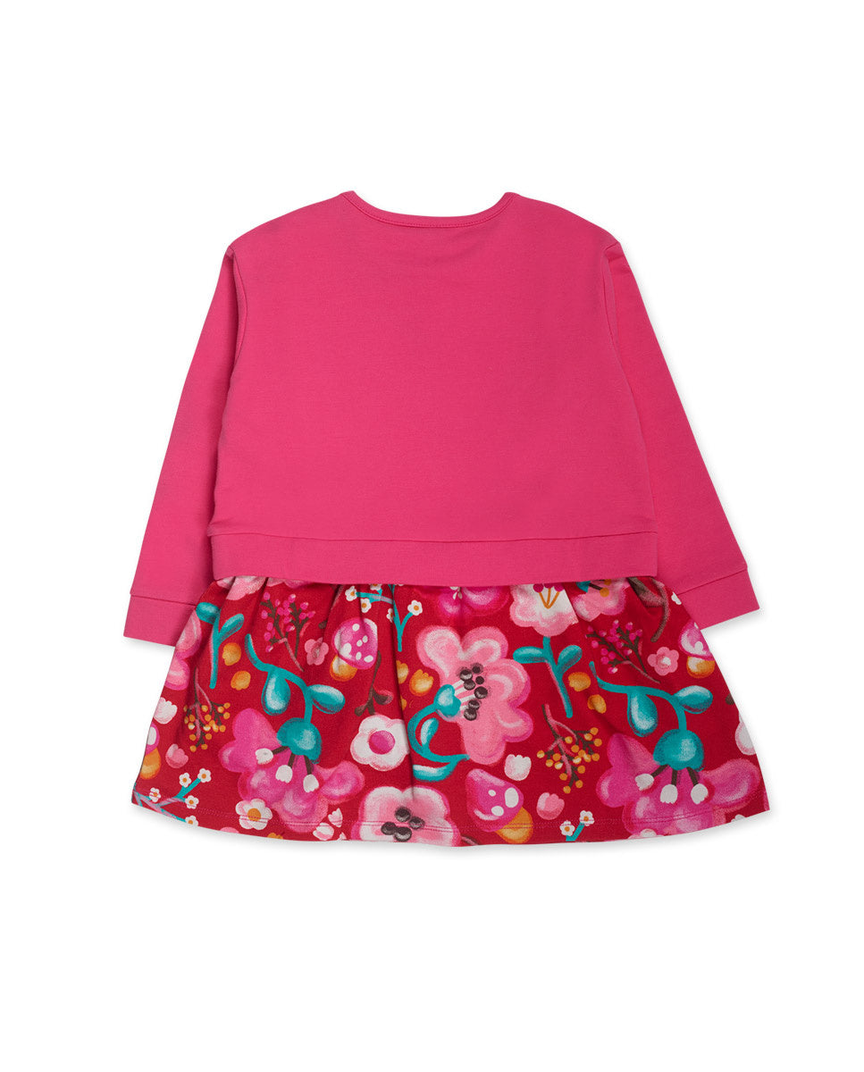 Vestido felpa rosa niña Besties