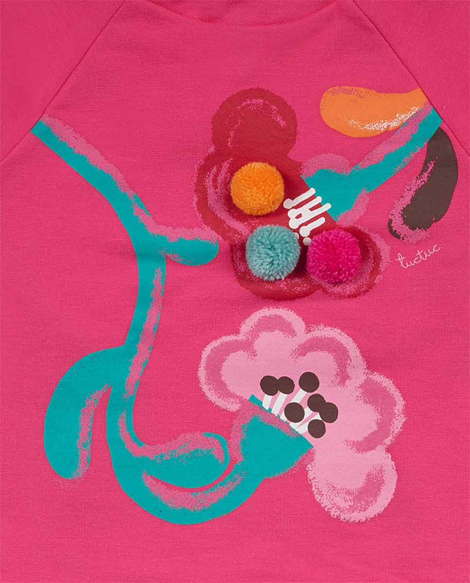 Conjunto felpa rosa de niña Besties