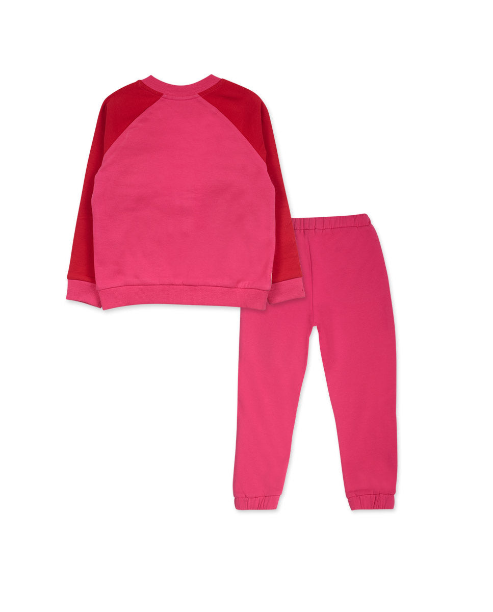 Conjunto felpa rosa niña Besties