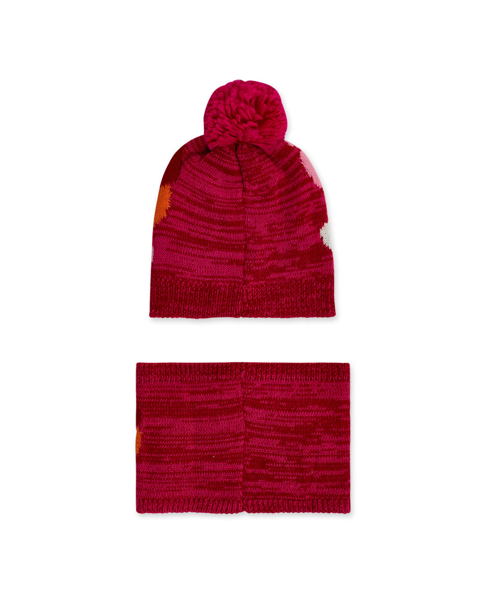 Gorro y cuello estampado niña Besties