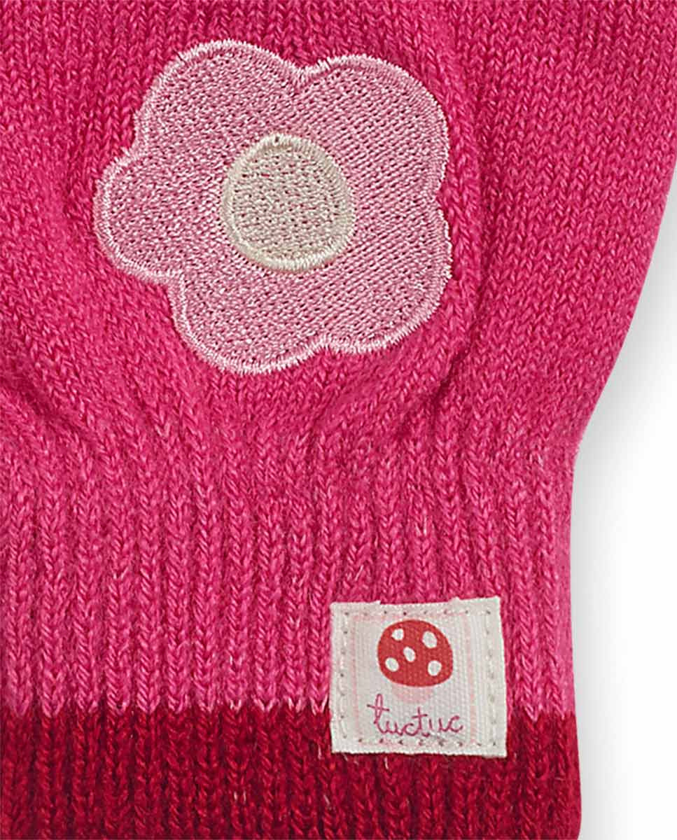 Guantes tricot rosa niña Besties