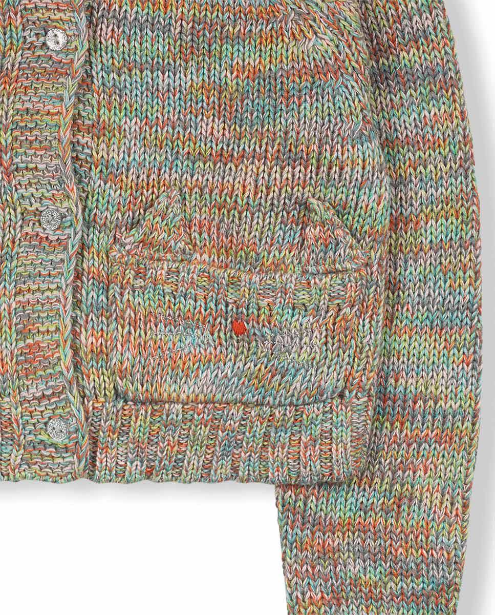 Chaqueta tricot rosa niña Cattitude