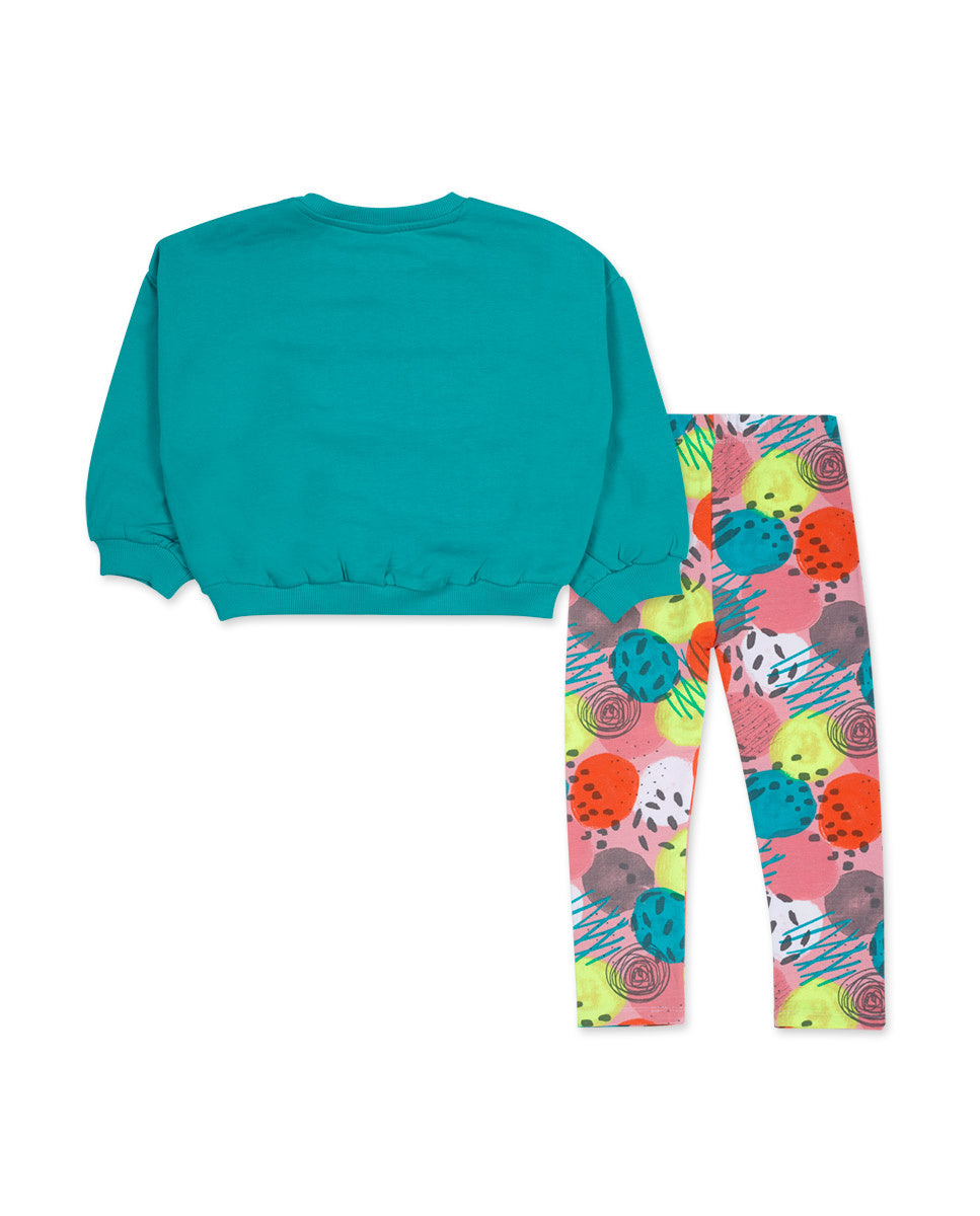 Conjunto felpa azul niña Cattitude