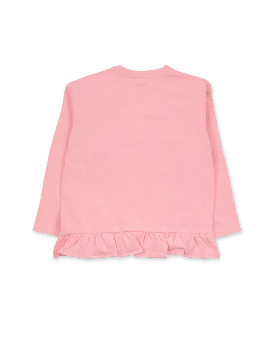 Camiseta punto rosa niña Cattitude