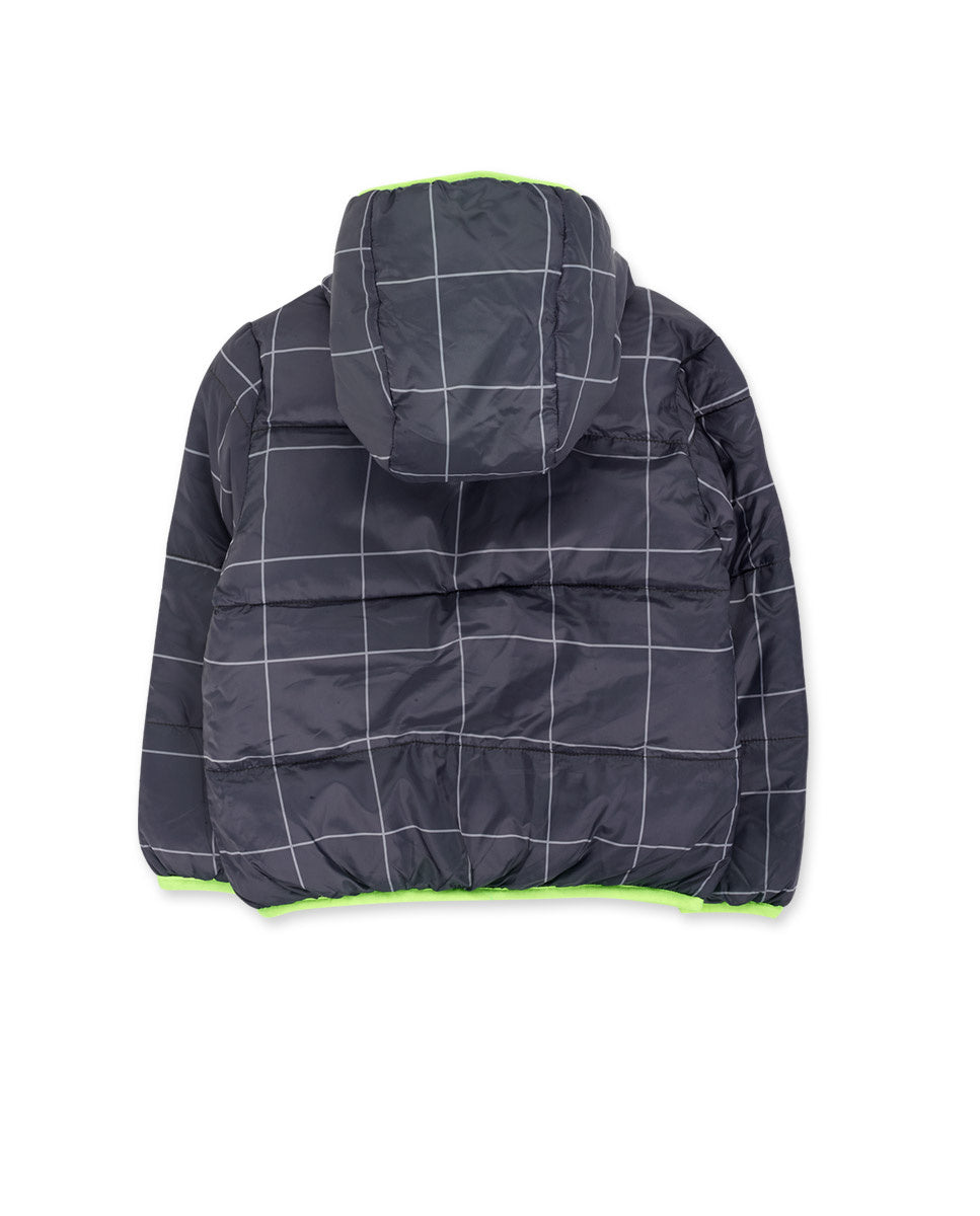 Parka reversible negro amarillo Cattitude