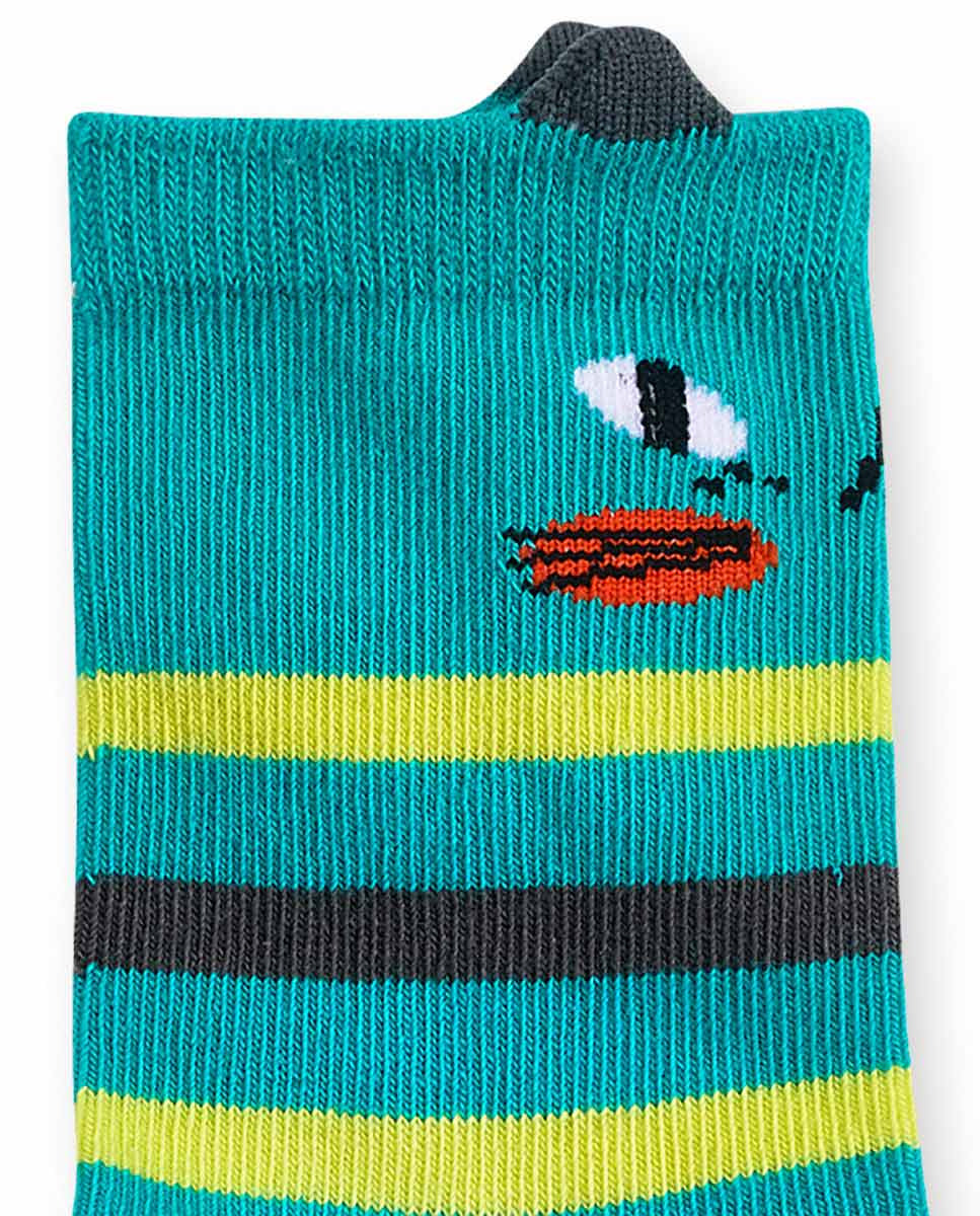 Set 2 calcetines gris azul niño Cattitude