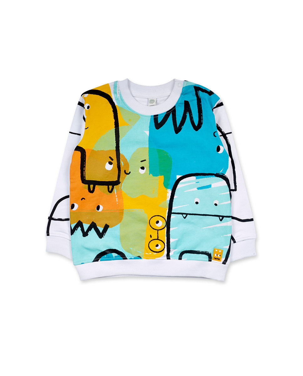 Sudadera felpa blanco niño Big Hugs