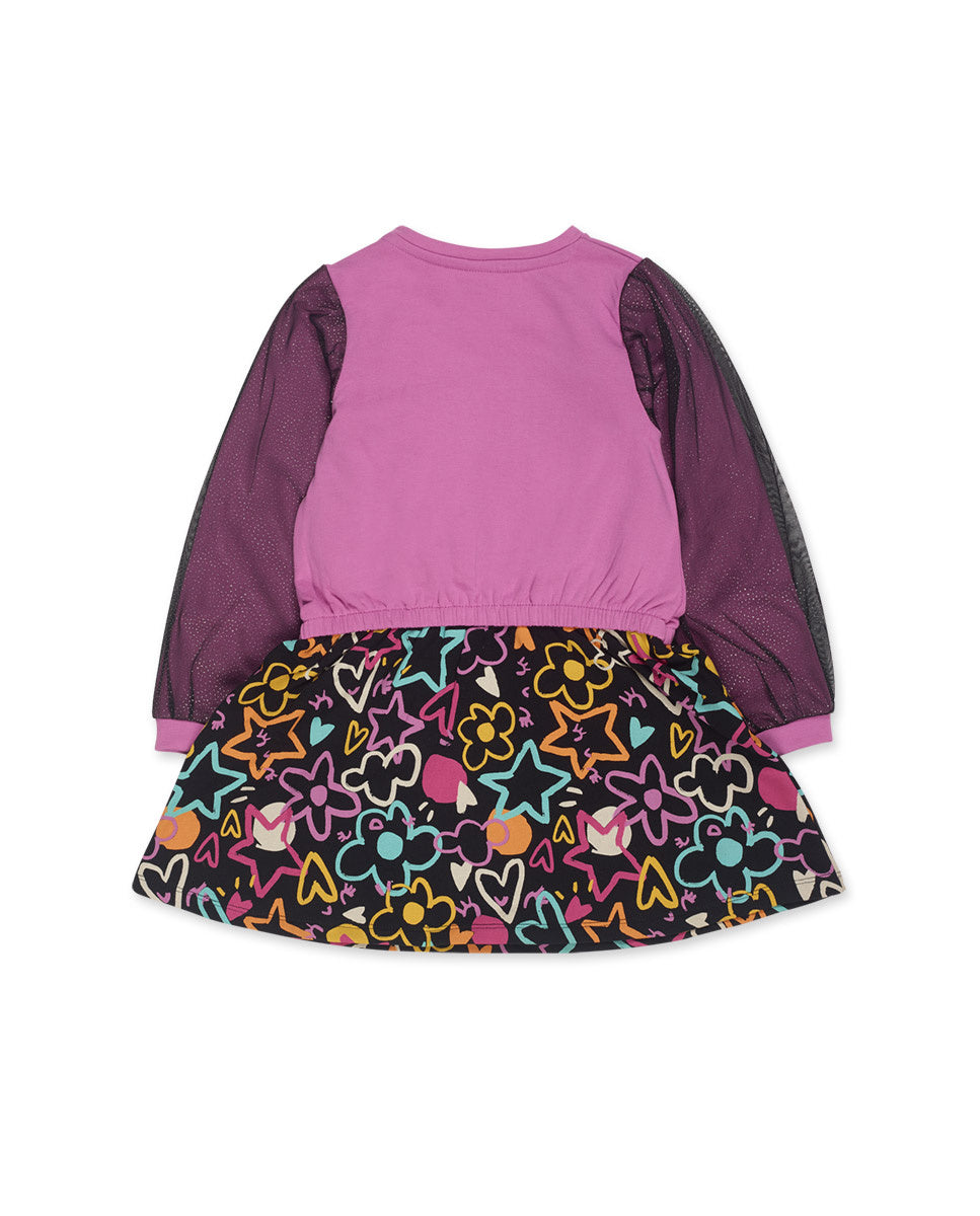 Vestido felpa tul rosa niña Big Hugs