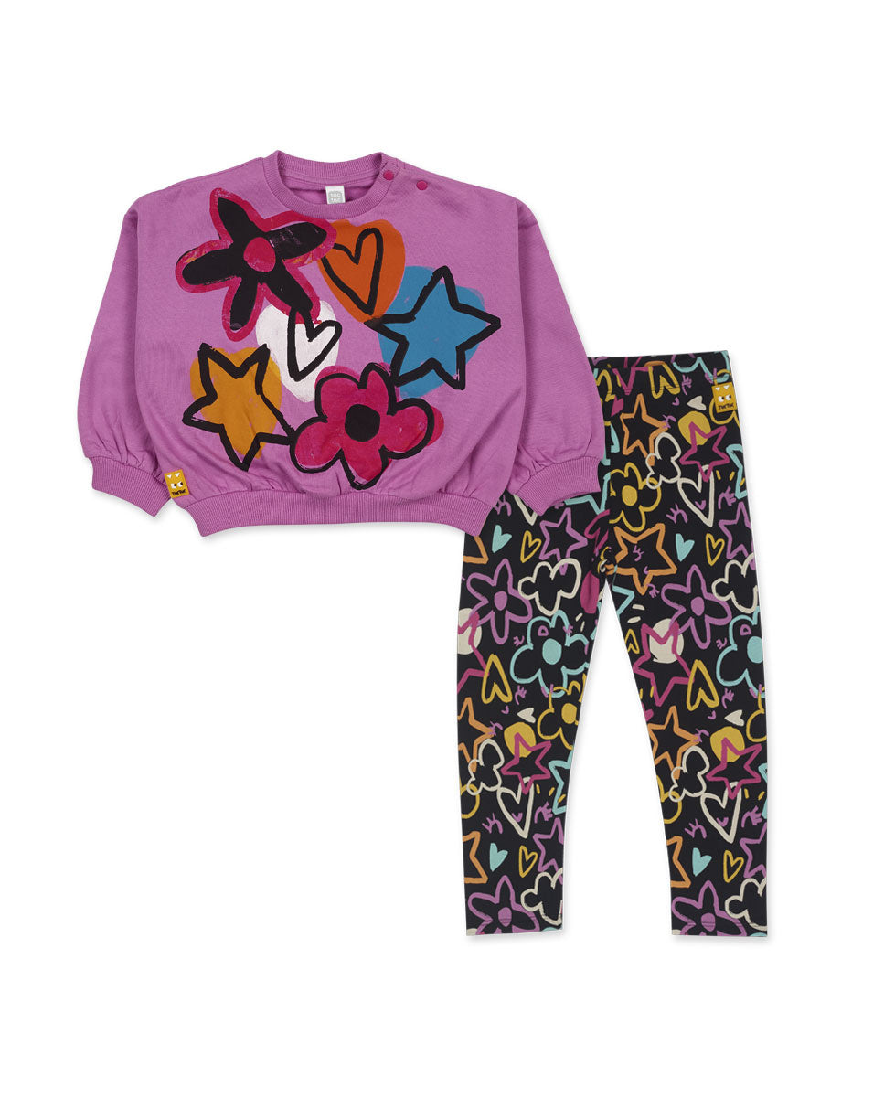 Conjunto felpa rosa niña Big Hugs