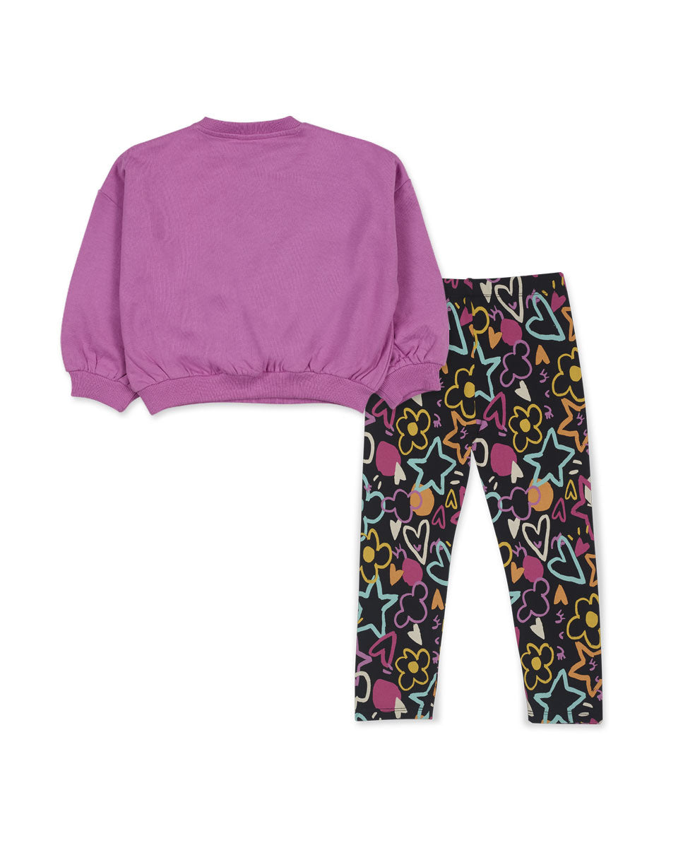 Conjunto felpa rosa niña Big Hugs