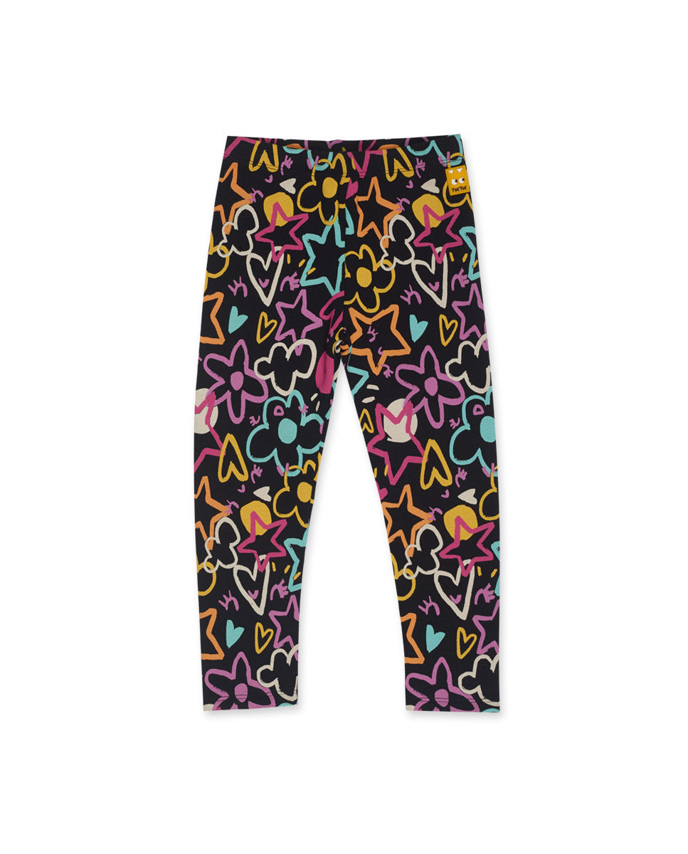 Legging felpa negro niña Big Hugs